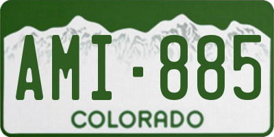 CO license plate AMI885