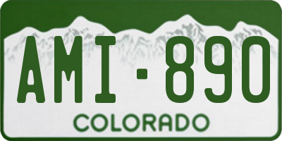 CO license plate AMI890
