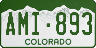 CO license plate AMI893