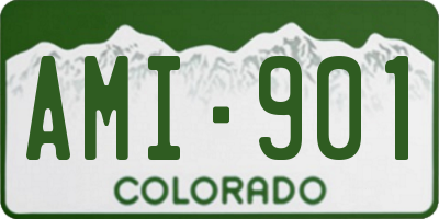 CO license plate AMI901