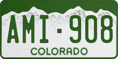 CO license plate AMI908