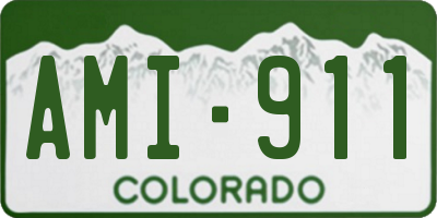 CO license plate AMI911