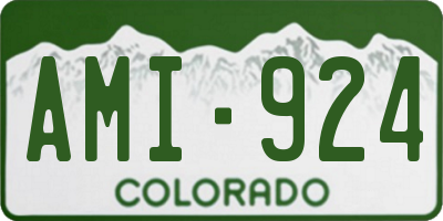 CO license plate AMI924