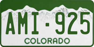 CO license plate AMI925