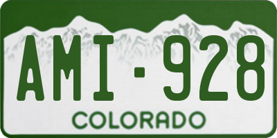 CO license plate AMI928