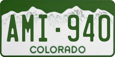 CO license plate AMI940