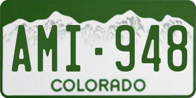 CO license plate AMI948