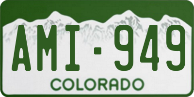 CO license plate AMI949