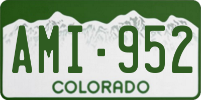 CO license plate AMI952