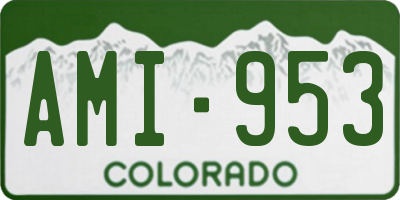 CO license plate AMI953
