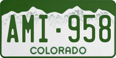 CO license plate AMI958