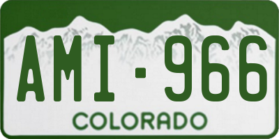 CO license plate AMI966