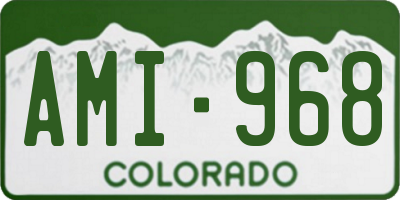 CO license plate AMI968