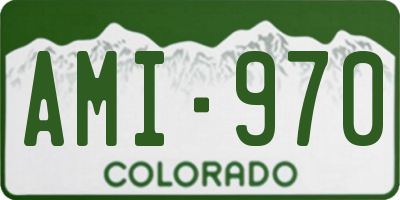 CO license plate AMI970