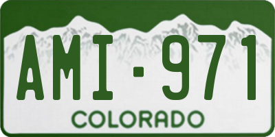 CO license plate AMI971