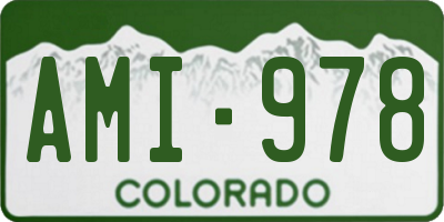 CO license plate AMI978