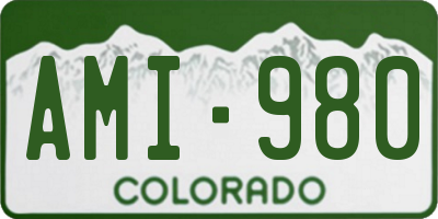CO license plate AMI980