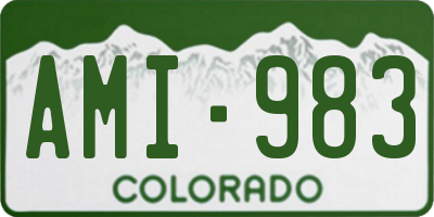 CO license plate AMI983