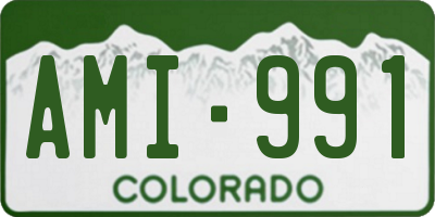 CO license plate AMI991