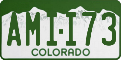 CO license plate AMII73