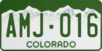 CO license plate AMJ016