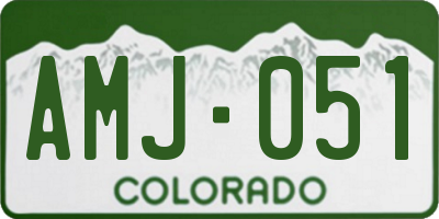 CO license plate AMJ051