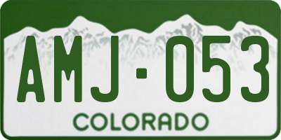CO license plate AMJ053