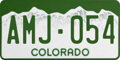 CO license plate AMJ054