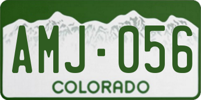 CO license plate AMJ056
