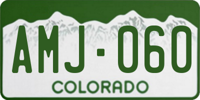 CO license plate AMJ060