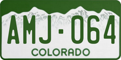 CO license plate AMJ064