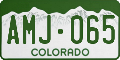 CO license plate AMJ065
