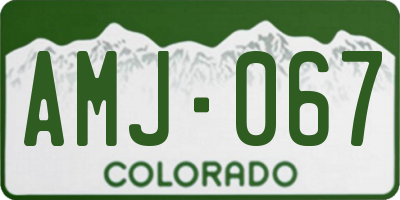 CO license plate AMJ067