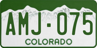 CO license plate AMJ075
