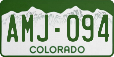 CO license plate AMJ094