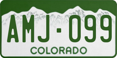 CO license plate AMJ099