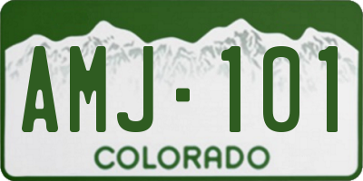 CO license plate AMJ101