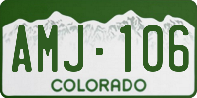 CO license plate AMJ106