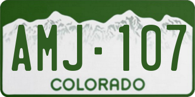CO license plate AMJ107
