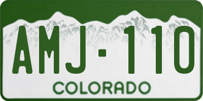 CO license plate AMJ110