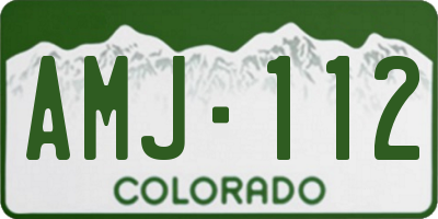 CO license plate AMJ112