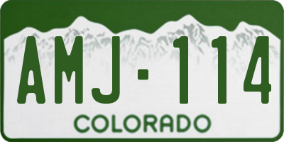 CO license plate AMJ114