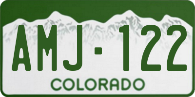 CO license plate AMJ122
