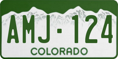 CO license plate AMJ124