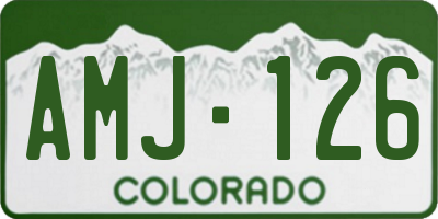 CO license plate AMJ126