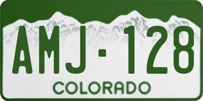 CO license plate AMJ128