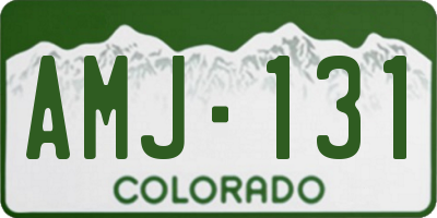CO license plate AMJ131
