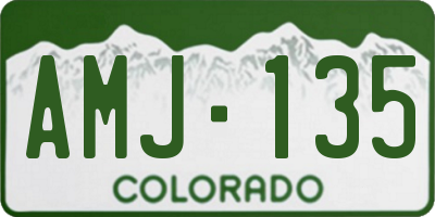 CO license plate AMJ135