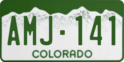 CO license plate AMJ141