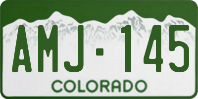 CO license plate AMJ145